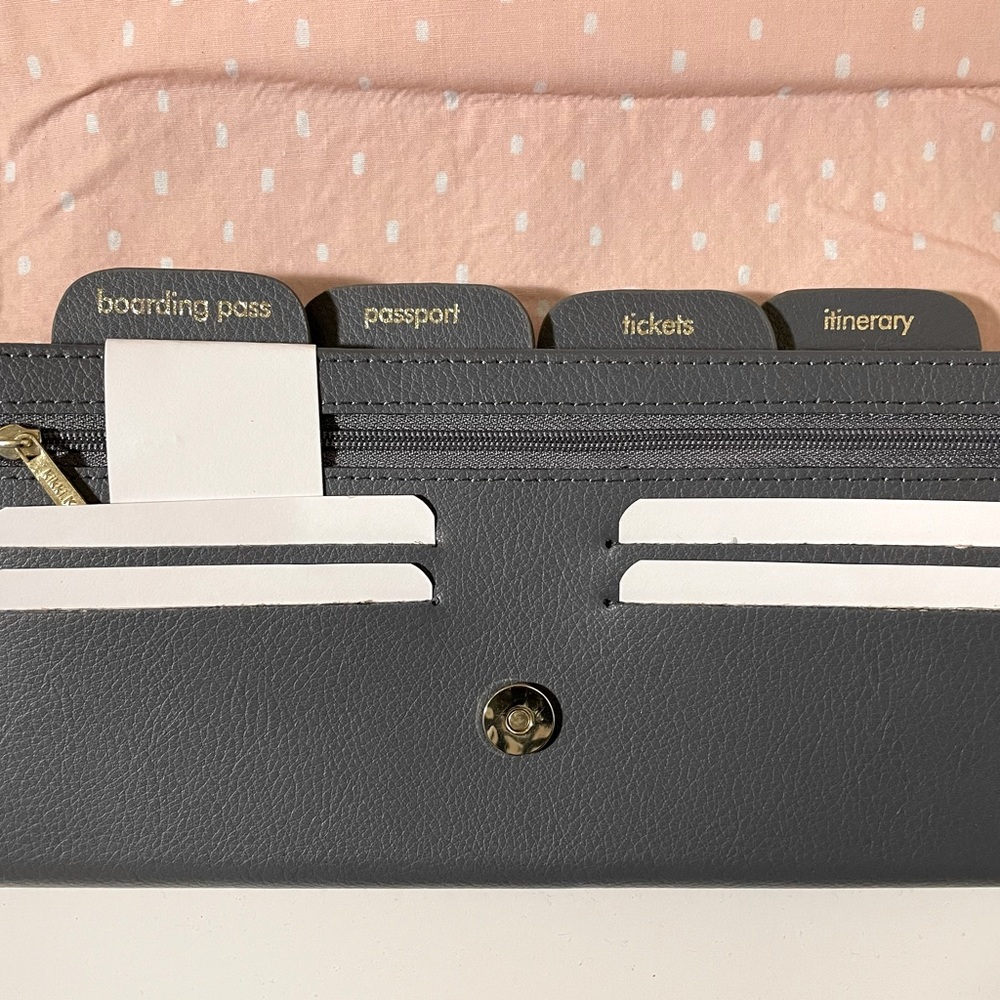 Kikki K Grey & Gold Travel Wallet - NWOT - original packaging - Picture 4 of 11